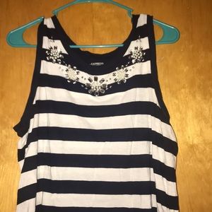 EXPRESS striped and embellished tank